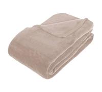 Plaid grand modèle microfibre 180x230 cm coloris lin - Lin Lin G