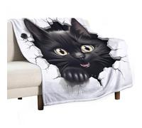 Plaid Le Chat Plaid Enfant 3D Le Chaton Literie en Flanelle Douce Et Chaude De Canapé Convient Enfant Adultes Couverture De Voyage Cadeau d'anniversaire