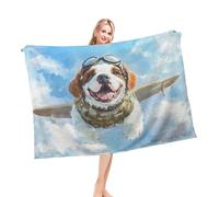 Plaid Lit Chien Saint-Bernard Drôle, Bluesky Diving, Peinture, Sports Comfort Plaid Flanelle Chaude Couverture Polaire pour Lits Maison Voyages S