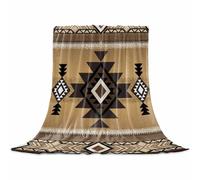 Plaid Lit Texture Tribale Vintage De Style Ethnique Géométrique du Sud-Ouest Chaude Plaid Canapé Flanelle Douillette Couverture pour Maison Voyages Lits M