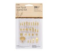 Plaid Lot de 26 embouts pour brûle-bois Doré