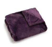 Plaid luxe 130x170 prune - - Violet - Polyester
