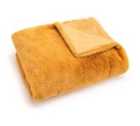 Plaid Luxe 130x170 cm curry - Amadeus - Jaune - Polyester Jaune G