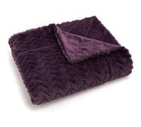 Plaid luxe 130x170 prune - - Violet - Polyester