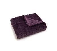Plaid luxe 130x170 prune - - Violet - Polyester