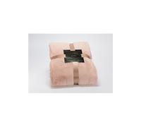 Plaid luxe 130x170 rose - - Rose - Polyester