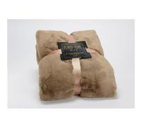 Plaid luxe taupe 130x170