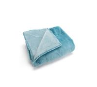 Plaid Luxe bleu clair 130x170 - - Bleu - Polyester