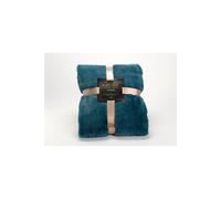 Plaid Luxe émeraude 170x240 cm - - Bleu - Polyester