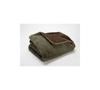 Plaid Luxe kaki 130x170 - - Vert - Polyester