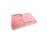 Plaid Luxe rose 130x170 - - Rose - Polyester