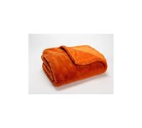 Plaid Luxe safran 130x170 cm - - Orange - Polyester