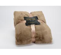 Plaid luxe 130x170 taupe - - Marron - Polyester