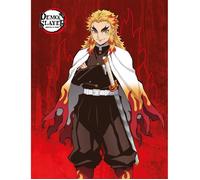 Couvertures de marque Demon Slayer. Modèle Demon Slayer Rengoku Fleecedecke 130 x 170 cm