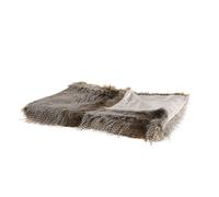 Plaid Marron Foncé Et Blanc 150 X 200 Cm Asdad Marron