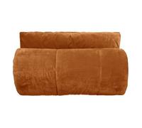 Plaid matelassé velours ""Moki"" 150 x 150 cm Vent du sud - Moki Camel