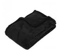Plaid microfibre 125 x 150 cm Atmosphera - Noir
