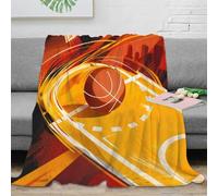 Plaid Microfibre Basket 3D Imprimé Doux Canapé Lit | 80×90inch toucher microfibre doux léger chaleur salon chambre déco sportive motif dynamique