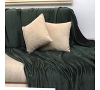 Plaid microfibre couverture peluche - Vert - 100x150cm