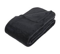 Atmosphera Plaid grand modèle microfibre 180x230 cm gris anthracite