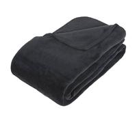 Atmosphera Plaid grand modèle microfibre 180x230 cm gris anthracite
