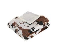 Plaid Microfibre imprimé Peau de Vache 130 x 160 cm - Atmosphera