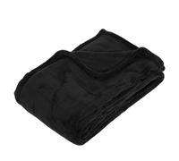 Plaid microfibre noir 125x150cm - Atmosphera Créateur d'intérieur