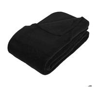 Atmosphera Couverture en flanelle noir 180 x 230 cm