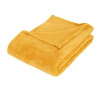 Plaid Microfibre Ocre 125 x 150 cm - Atmosphera