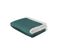 Plaid Microfibre Sherpa 125x150 Bleu Canard - Home Deco Factory