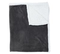 Plaid Microfibre Sherpa 125x150 Gris - Home Deco Factory