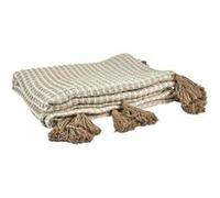 Plaid Nid d'Abeille "Gaufré" 125x150cm Beige & Taupe
