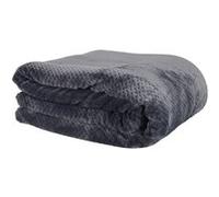 HOME DECO FACTORY - TX80251, Plaid Doux Nid Abeille en Polyester pour Décoration Intérieure, Conçu pour Canapé ou Lit, Dimensions 180x220cm, Couleur Gris