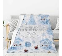 Plaid Noël vin chaud pain épices doux chaud confortable salon,tendre | Couverture Noël marché Strasbourg 100x130cm guirlande, doux chaud pour salon et famille(Multicolor8,100*130cm)