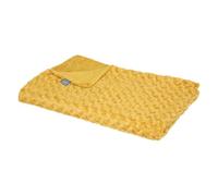 Atmosphera Plaid fourrure bouclée 120 x 160 cm - Ocre Neutre G