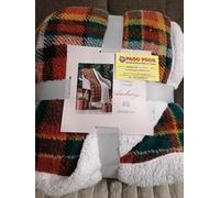 Plaid ou couverture en microfibre à carreaux très doux avec dos d'agneau dans toutes les tailles de couleurs : rouge+gris+blanc Nouveauté 2020 !!!!! (Multicolor, 200 x 220)