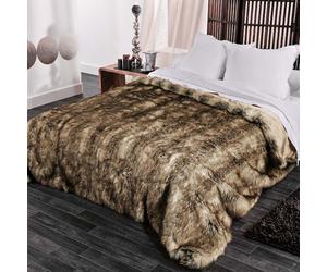 Plaid Ou Jeté De Lit Imitation Fourrure