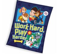 Aymax! Couverture polaire La Pat' Patrouille Work Hard Play Harder 140 x 100 cm RXZER23