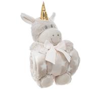 Plaid peluche - licorne beige 75X100