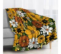 Plaid Plante Couverture Polaire 200x200 Blanc - Plaid Canape Hiver en Chaud et Doux, Couverture 2 Personnes en Flanelle Peluche 270 GSM, Couvertures et Plaids pour Canapé et Lit, Jeté de Canape