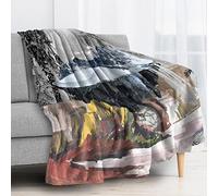 Plaid Plante Couverture Polaire 220x240 Blanc - Plaid Lit Hiver, Couverture 2 Personnes en Flanelle Chaud et Doux, Couvertures et Plaids pour Canapé et Lit, Jeté de Canape Grande Taille