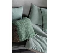 Plaid Points Noués En Coton Opaline 140 X 200 Bleu