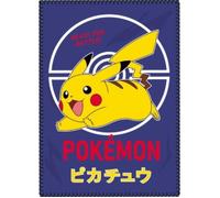 Plaid - POKEMON - PIKACHU - 140x200 cm - 100% polyester - Lavable à 40° - Doux et chaud