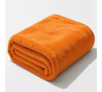 Plaid Polaire 70 x 150 cm Doux et Chaud Plaid Tout Doux Polyvalente pour Printemps Automne Canapé Ou Lit, Orange