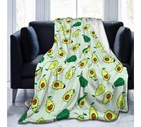 Plaid Polaire 70x100 cm 3D Impression Avocat Plaide Douce en Microfibre Flanelle Couverture lit 1 Personne Couverture Adulte Enfant pour Canape et Lit