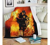 Plaid Polaire 70x100 cm, 3D Impression Pompier De Sauvetage Plaide Douce en Microfibre Flanelle Couverture lit 1 Personne Couverture Adulte Enfant pour Canape et Lit plaide