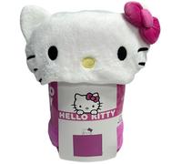 Plaid polaire à capuche 3D - HELLO KITTY - Rose - 120 x 150 cm