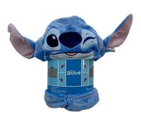 Plaid polaire à capuche 3D - WORLD TRADE ET TECHNOLOGIES - Stitch - 120 x 150 cm - Ultra doux - Design enfant