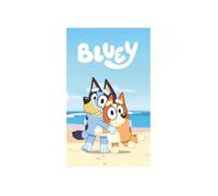 Plaid polaire BLUEY 100 x 150 cm - Couverture enfant Bingo, douce et chaude