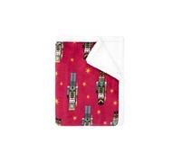 Plaid polaire cocooning rouge 130x170 Casse-noisette